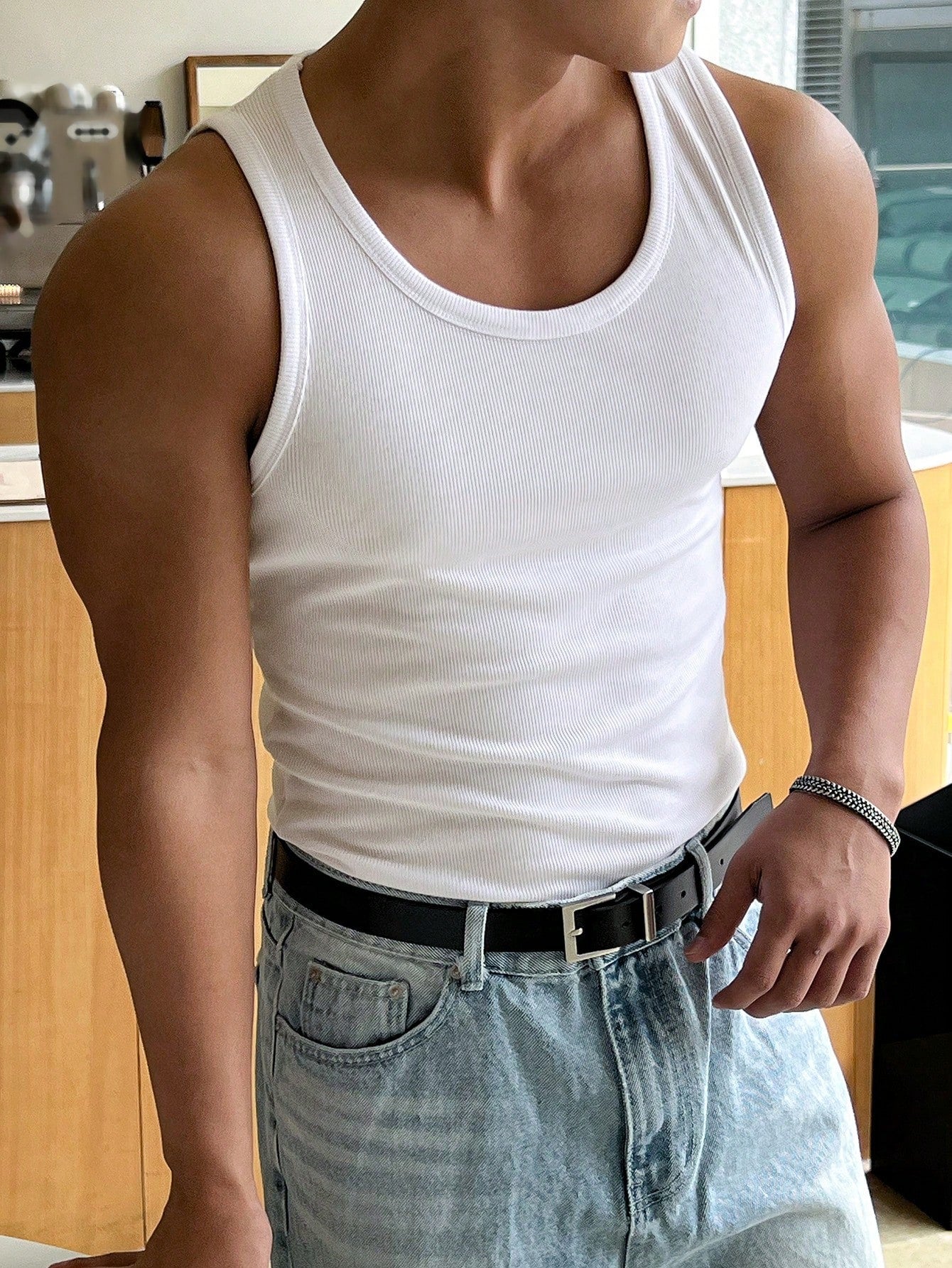 Versatile basic Men's tank top | white |