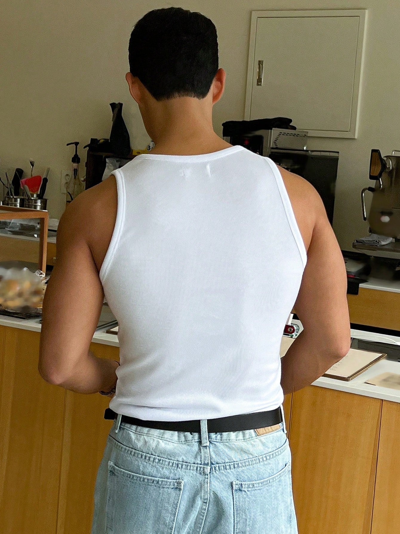 Versatile basic Men's tank top | white |