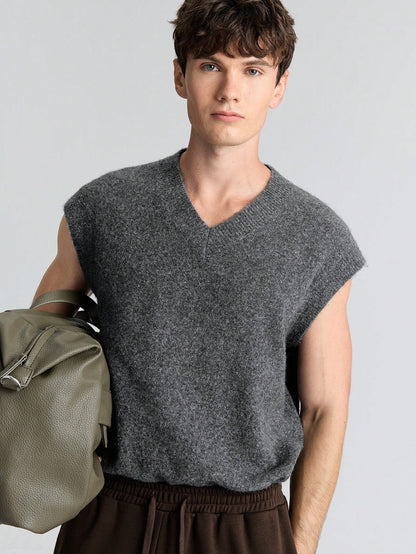 Charcoal V-Neck men's tank top | summer essential|