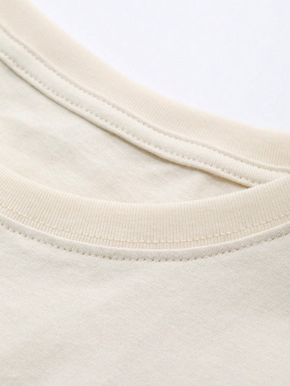 Men's White round neck relaxed tank top |summer essential|