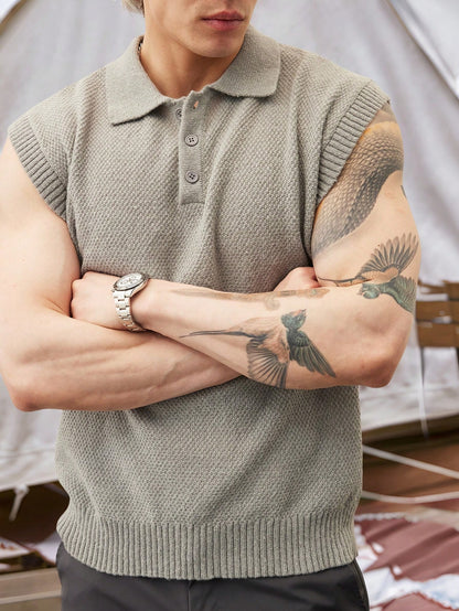 Trendy men's polo tank top | summer essential|