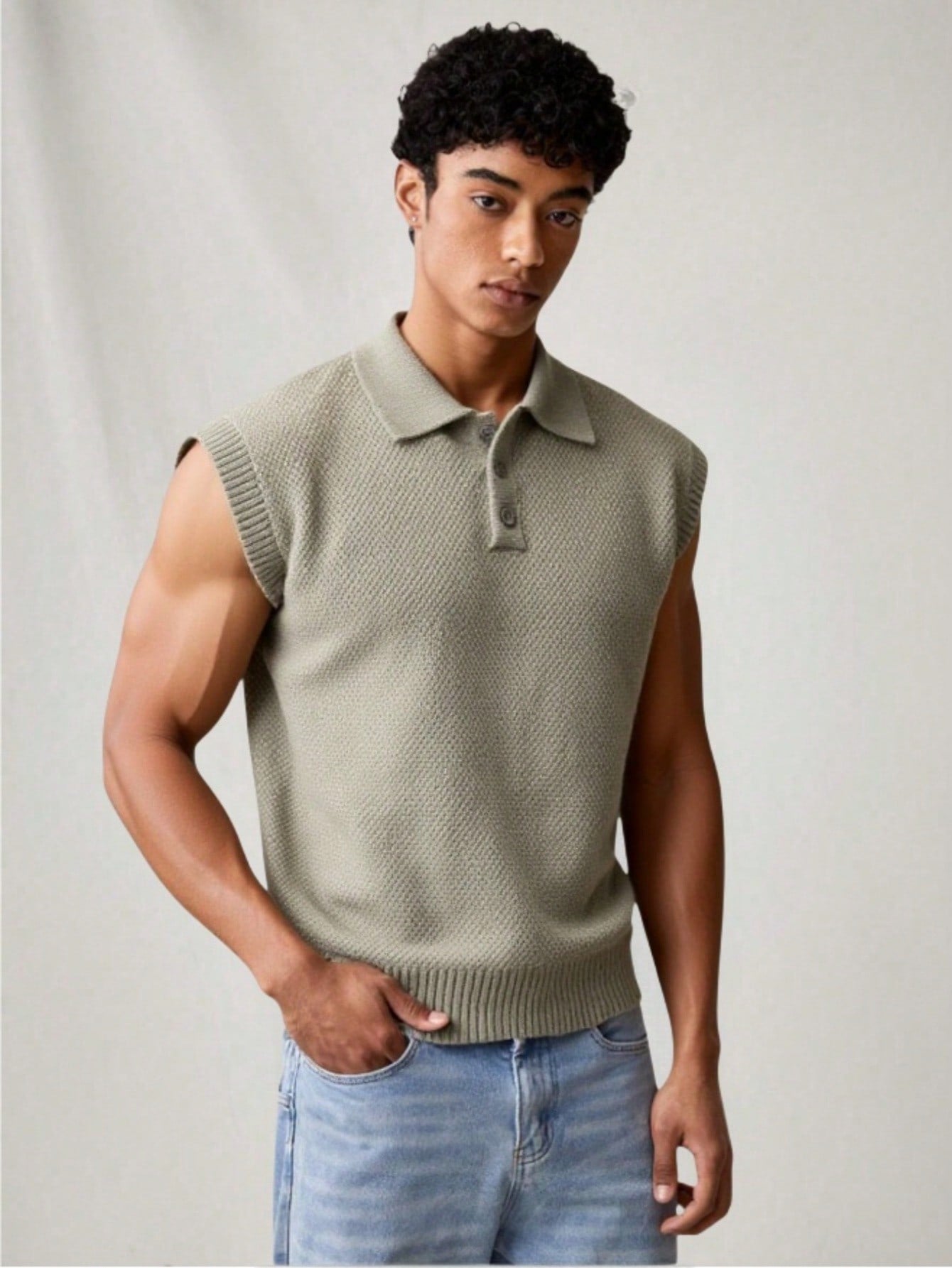 Trendy men's polo tank top | summer essential|