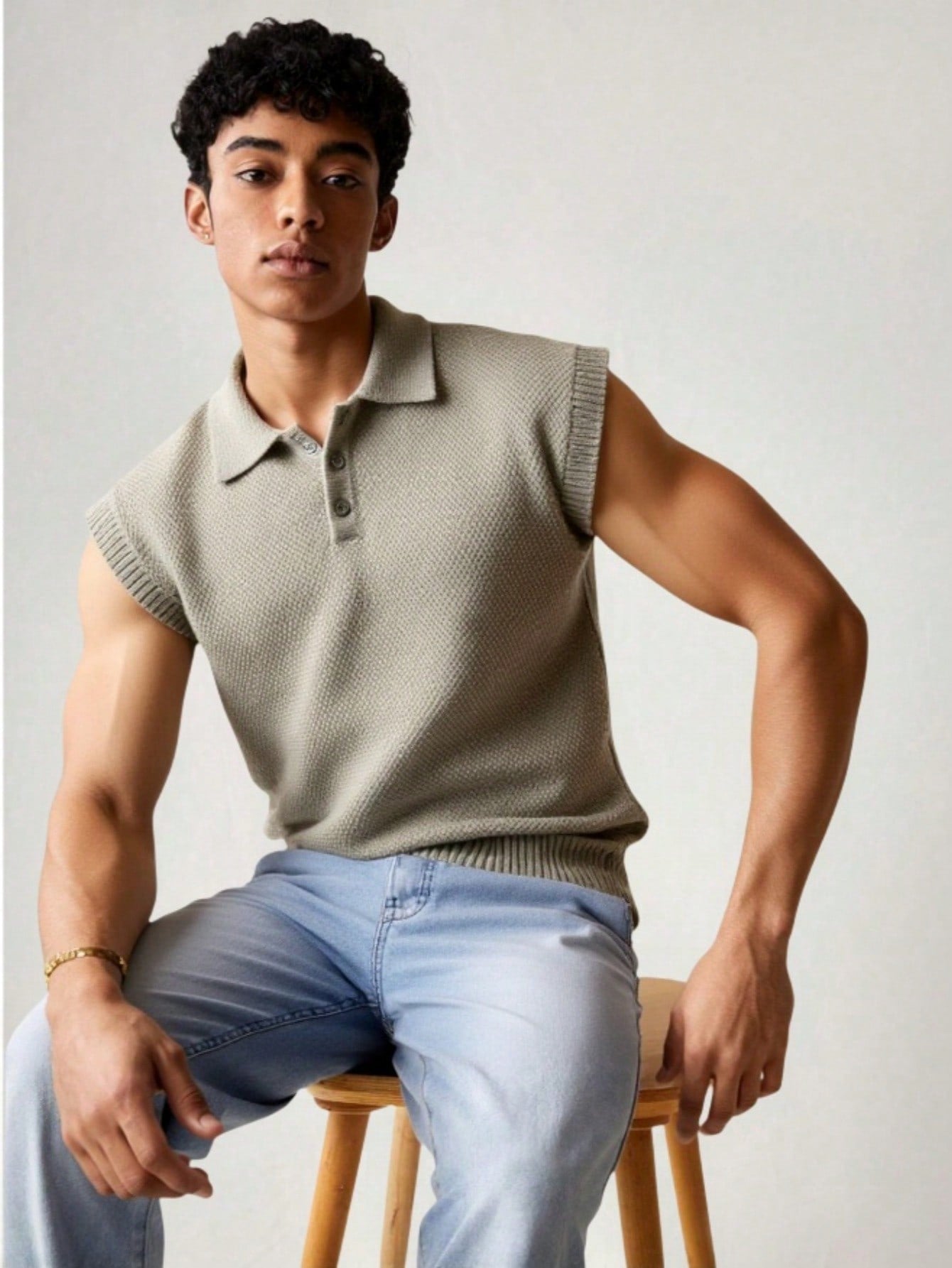 Trendy men's polo tank top | summer essential|