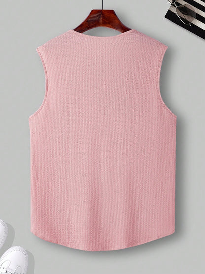 Comfortable Men's Pink tank top |summer essential|