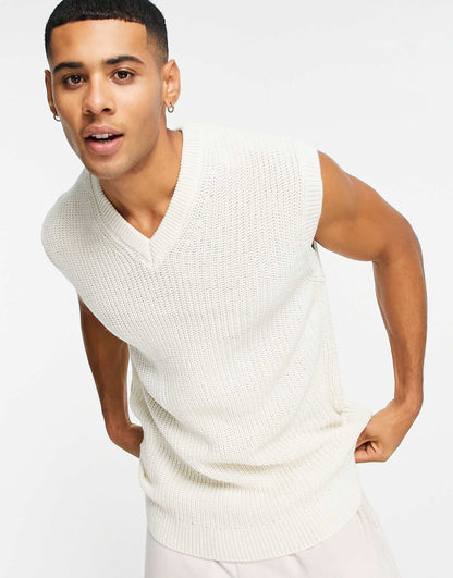 White Basic V Neck Vest | Summer essential |