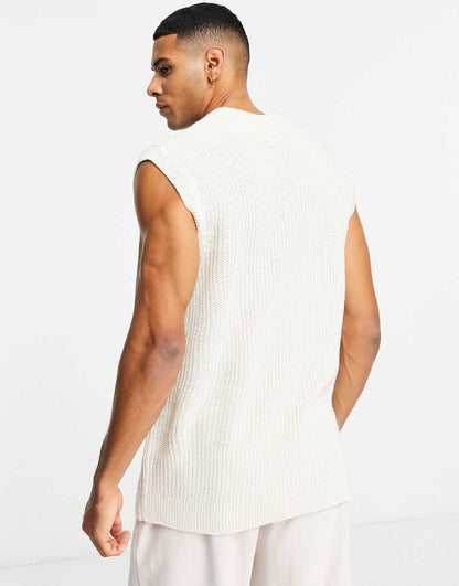 White Basic V Neck Vest | Summer essential |