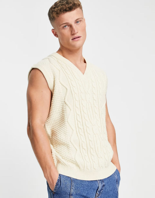Crochet V Neck Patterned Vest | Summer essential