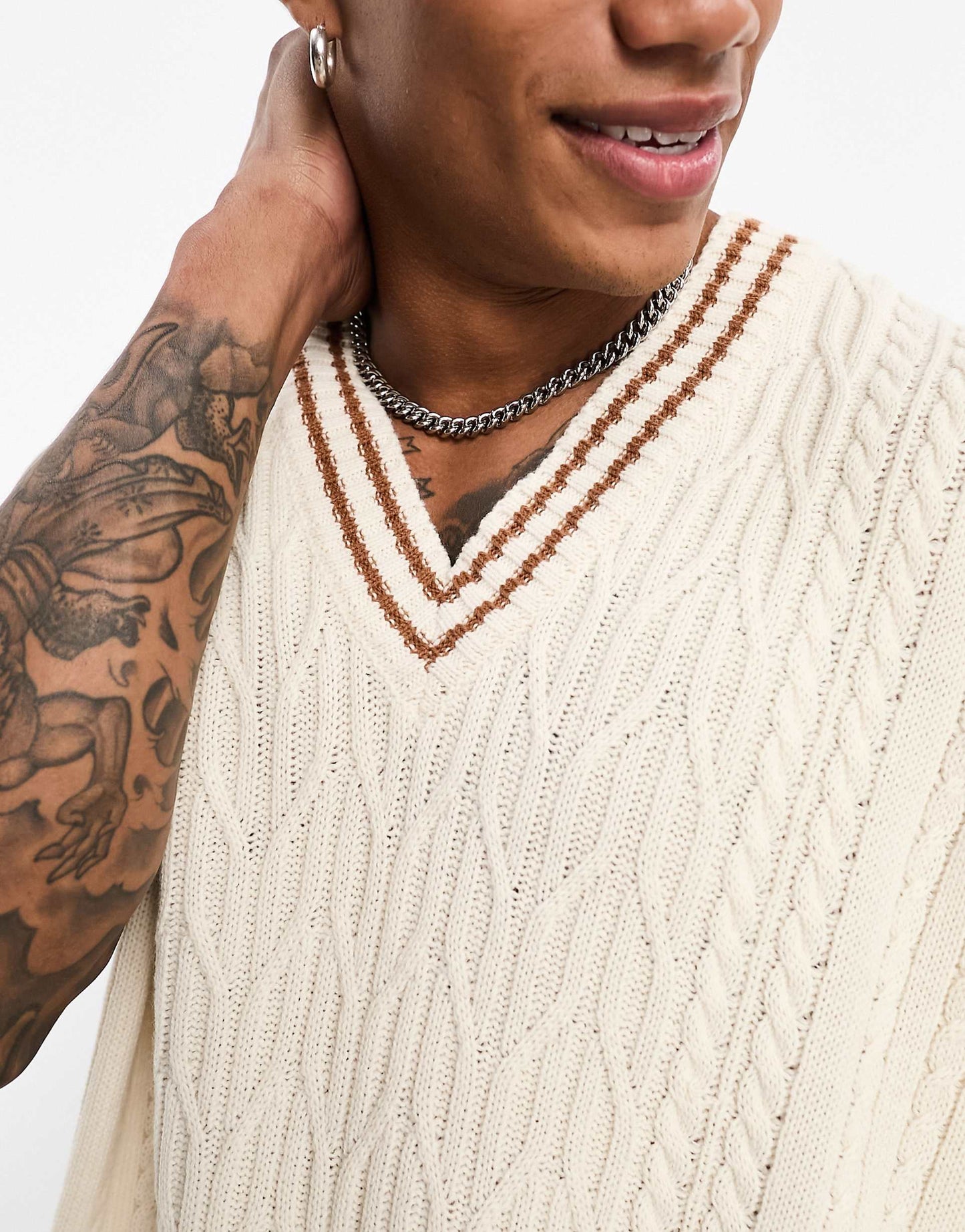 Designer Beige V Neck Vest | Summer essential | Crochet vest |