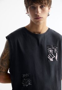 Imprint V Neck summer Vest | Graphic vest |