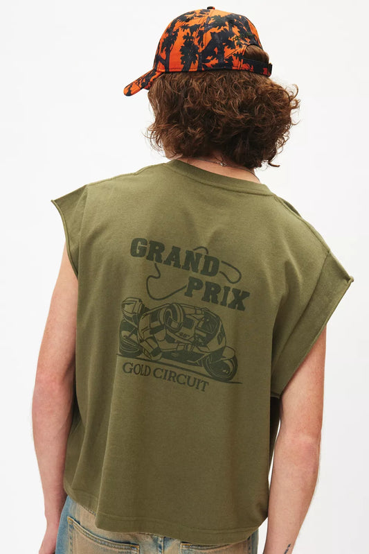 Apricot men's round neck tank