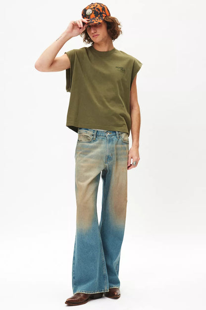 Apricot men's round neck tank