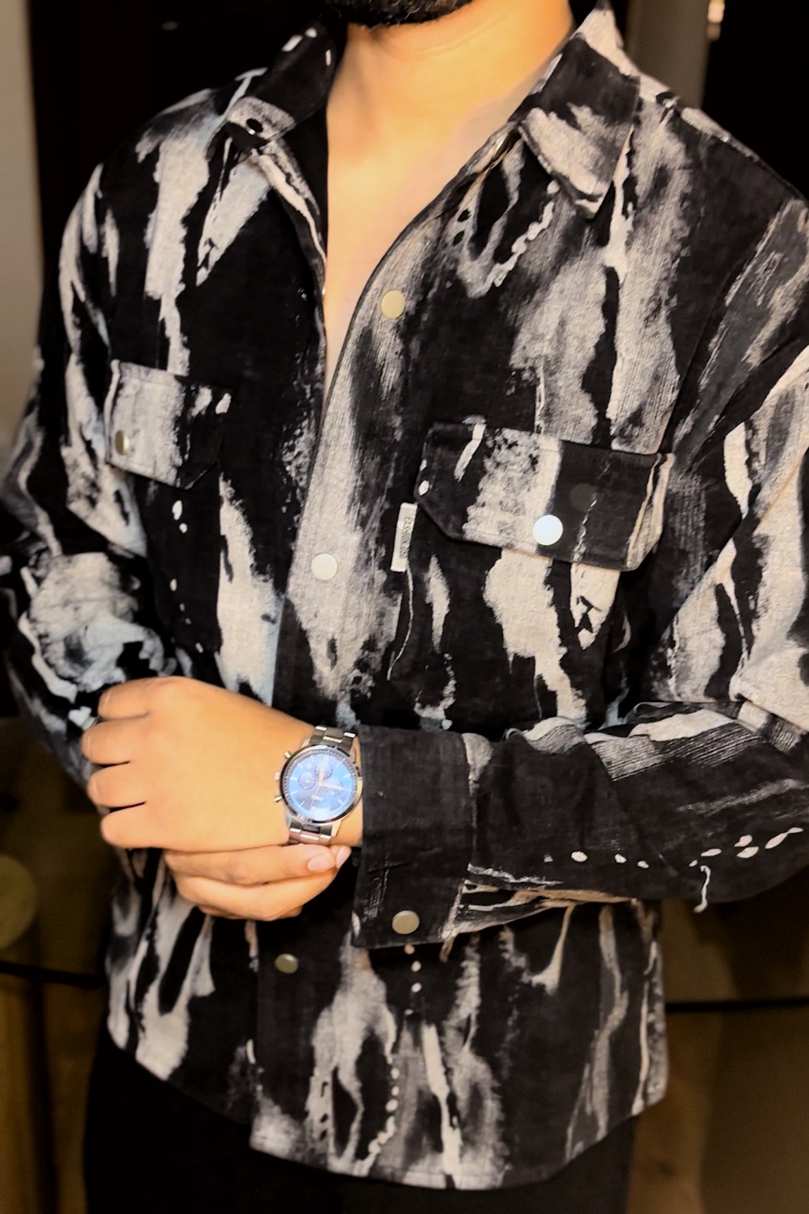 Black Zebra Shacket - Black