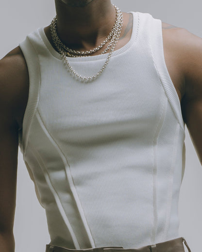 Trendy Men Halter neck vest with double hem