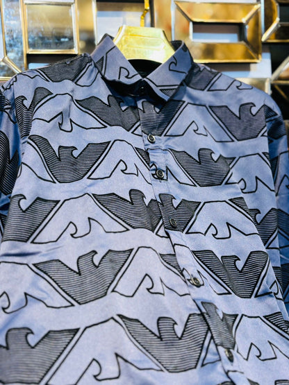 Arman Jacquard Shirt - Navy