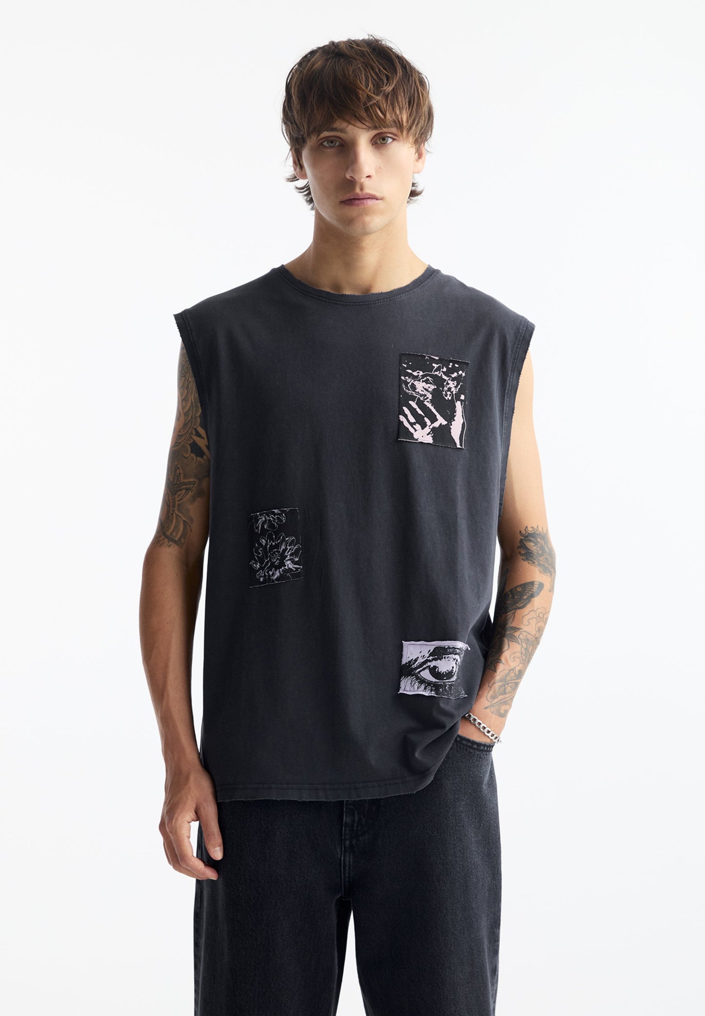 Imprint V Neck summer Vest | Graphic vest |