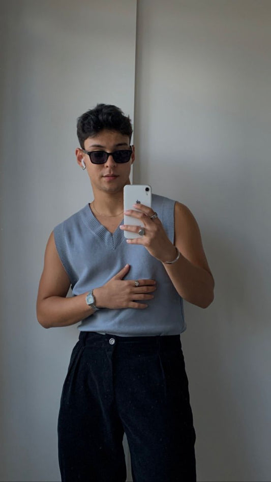 Premium Relaxed fit V-neck summer vest | Essential Basics |